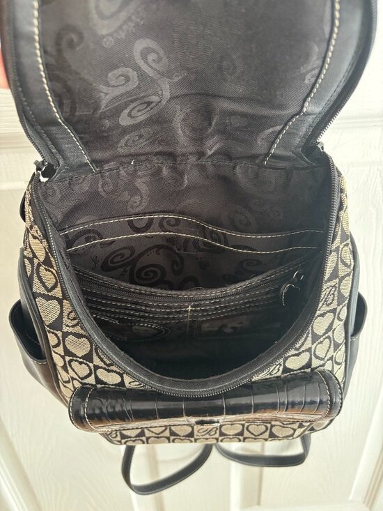 BRIGHTON Julia Signature Heart Small Backpack & Coin Pouch in Brown main image 4